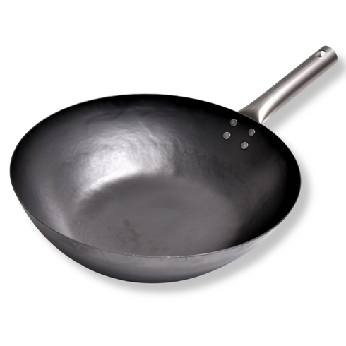HANAKO+a hammered nitrided deep frying pan titanium handle